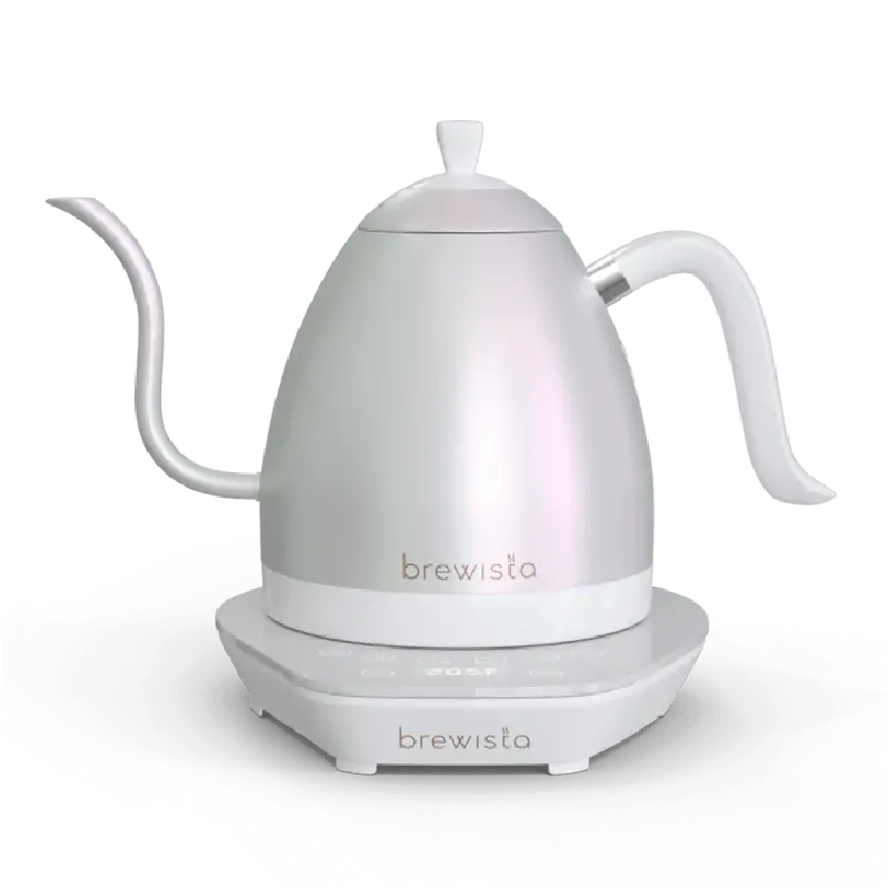METODOS-24 Artisan Electric Gooseneck Kettle - Blanco Iridiscente