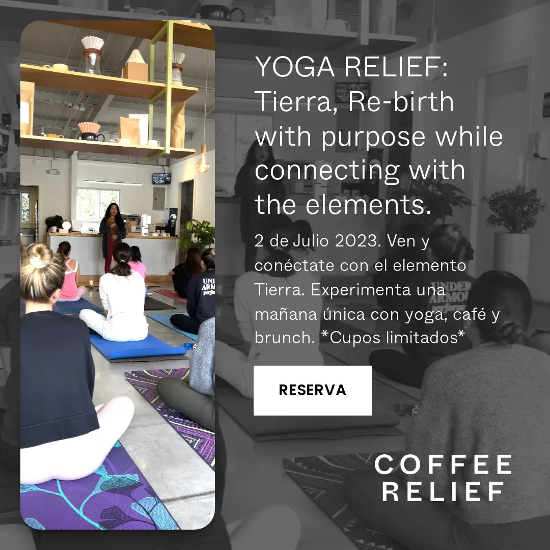 Yoga RELIEF - Limited edition: Tierra, re-birth with Purpose, connecting with the elements.