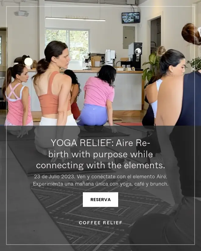 Yoga RELIEF - Limited edition: Aire, re-birth with Purpose, connecting with the elements